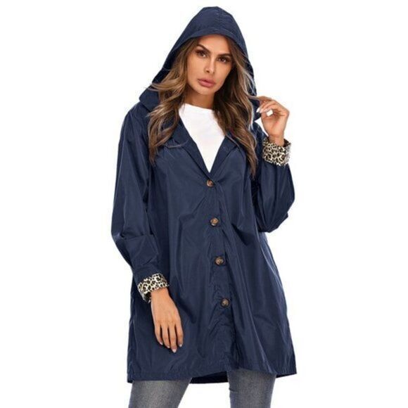 Meaneor Windbreaker‎ Spring Hooded Waterproof Raincoat Jacket XXL - Picture 1 of 15